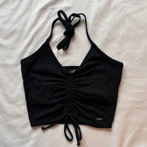 Hollister Black Halter Top XS